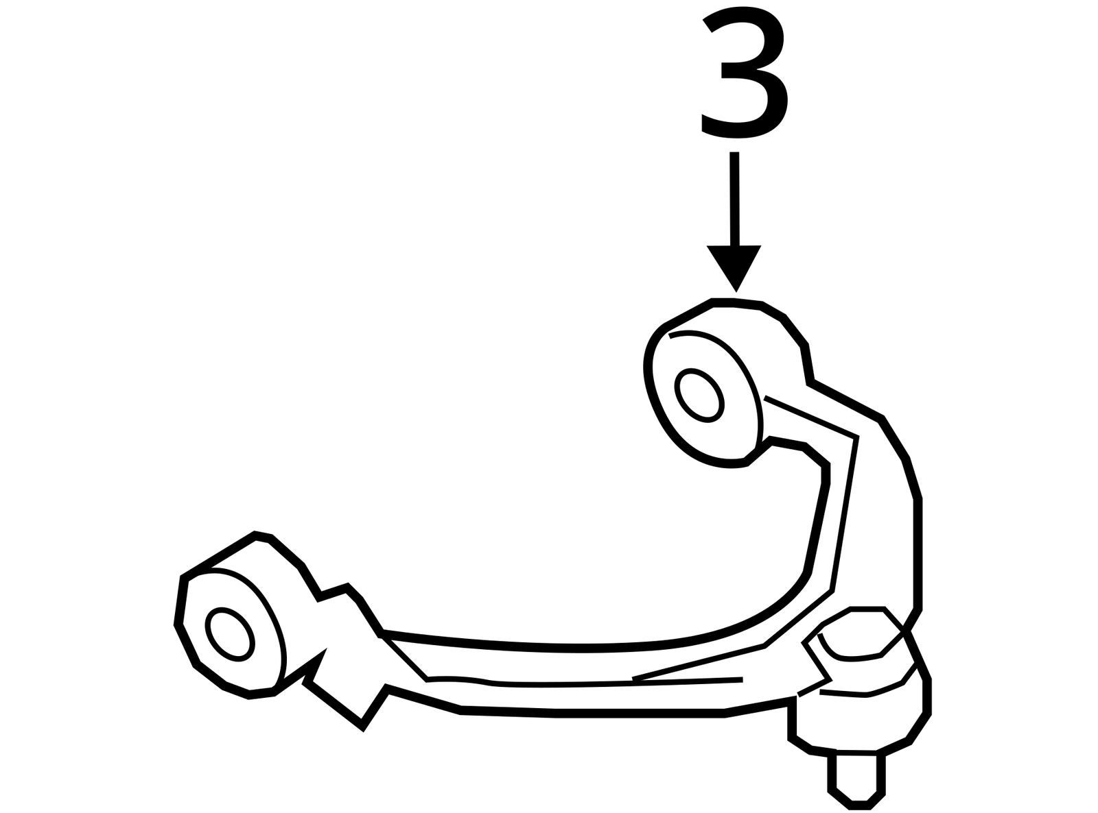 2012 - 2019 BMW 650I FRONT LEFT UPPER CONTROL ARM OEM