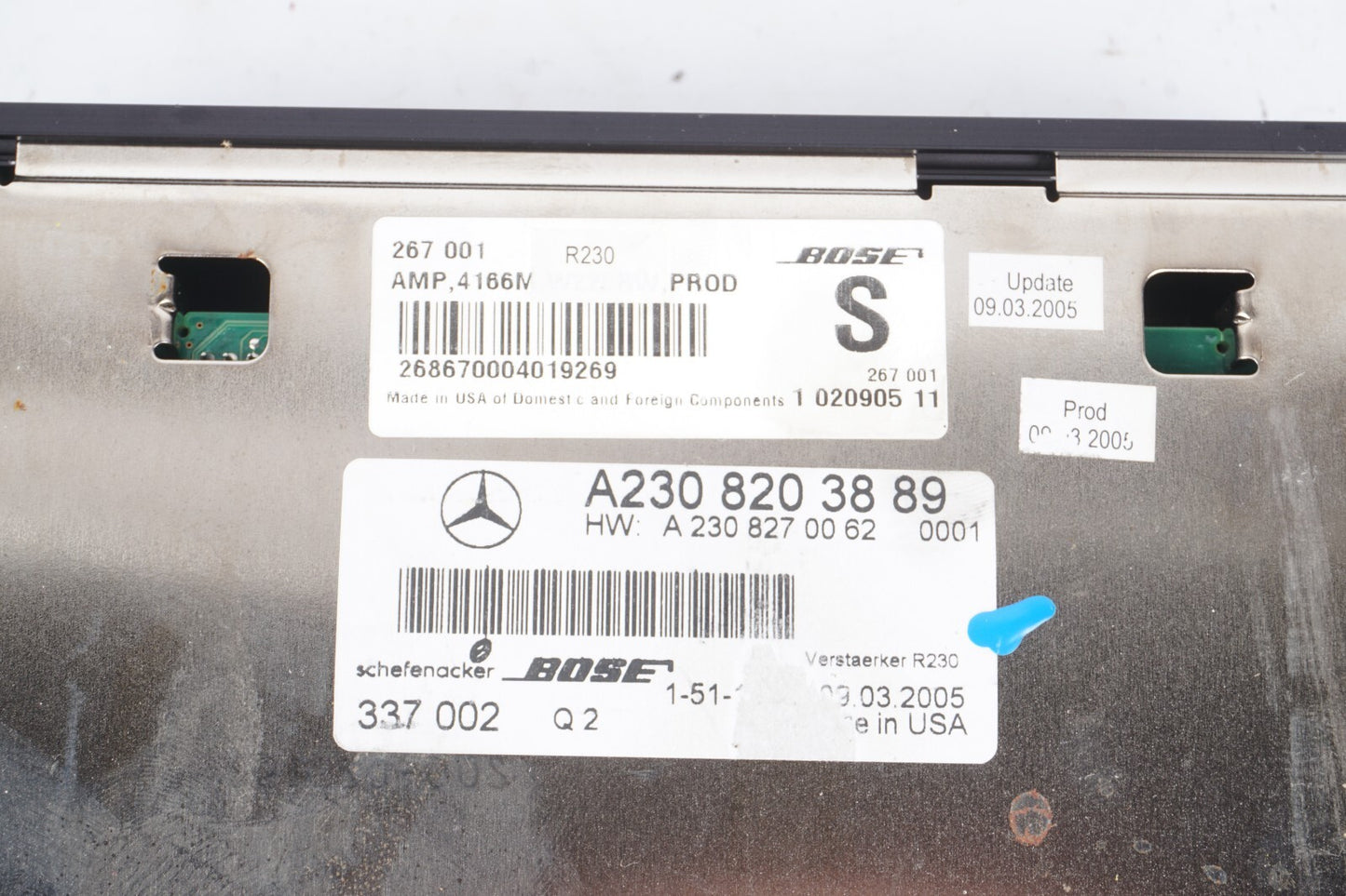 05-08 Mercedes R230 SL500 SL55 AMG Amplifier Audio Amp Bose 2308203889 OEM