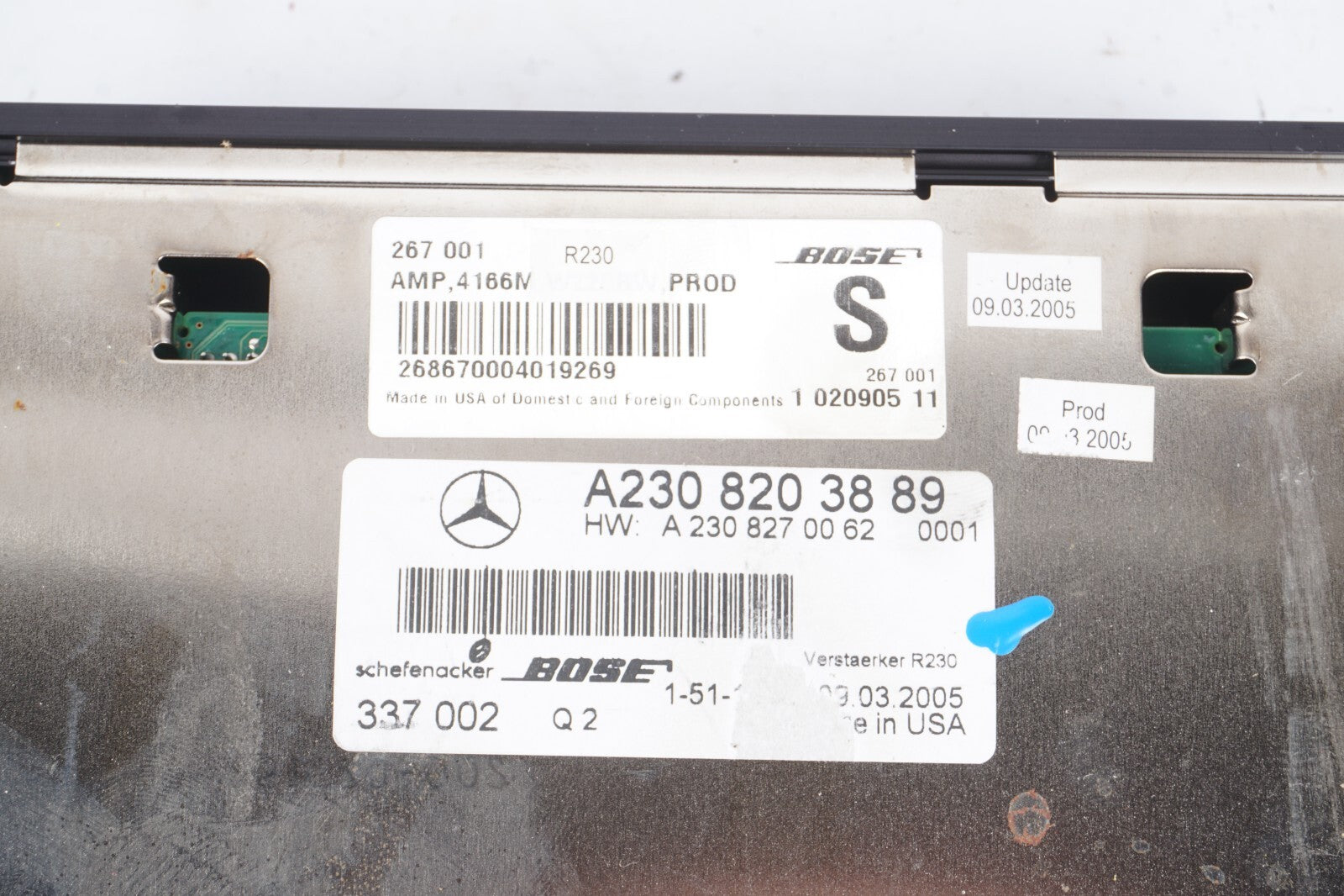 05-08 Mercedes R230 SL500 SL55 AMG Amplifier Audio Amp Bose 2308203889 OEM