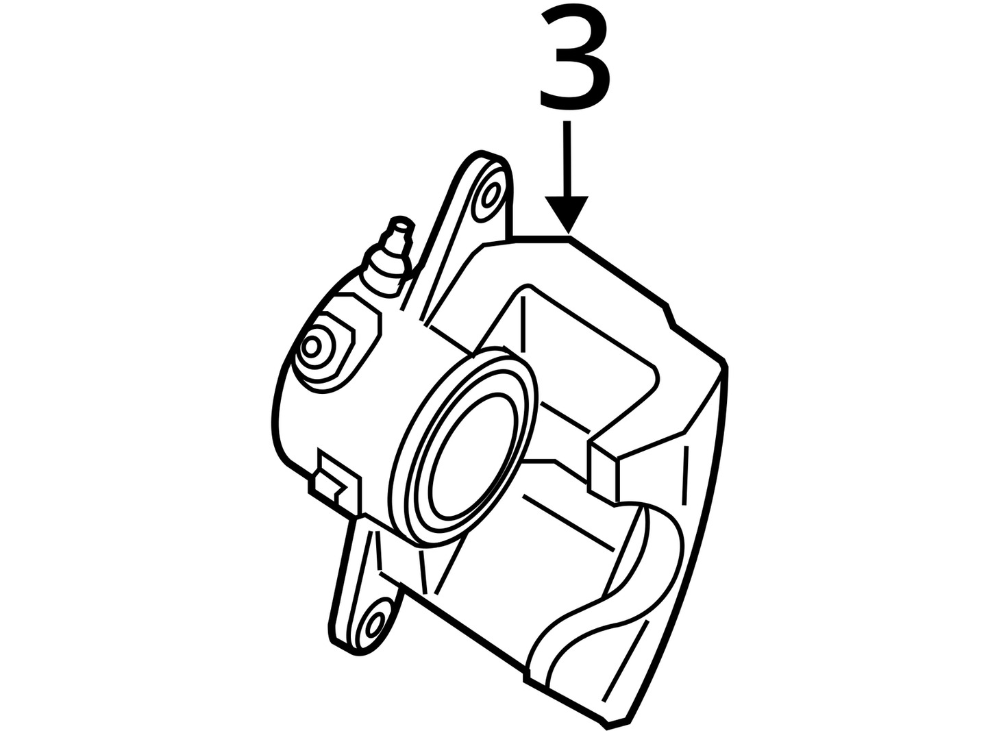 2012 2013 2014 Mercedes-Benz C250 Rear Left Driver Brake Caliper