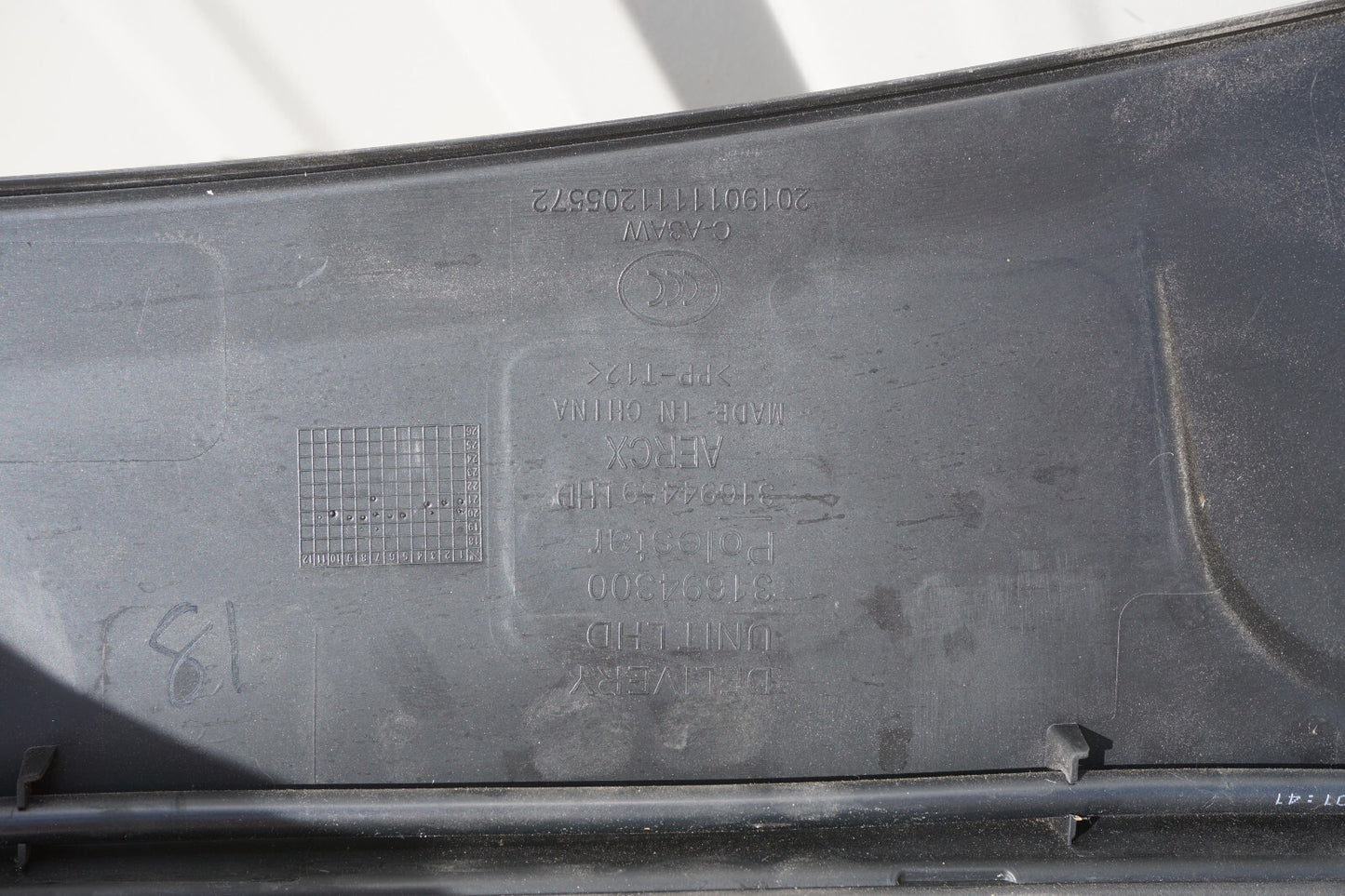 2021 - 2024 Polestar 2 Front Windshield Wiper Cowl Grille Vent Panel OEM
