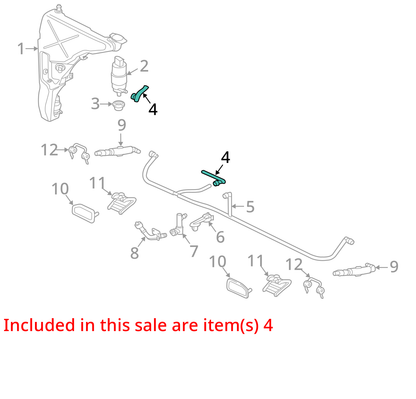2013 - 2018 Audi A8 Headlight Washer Hose Line  OEM