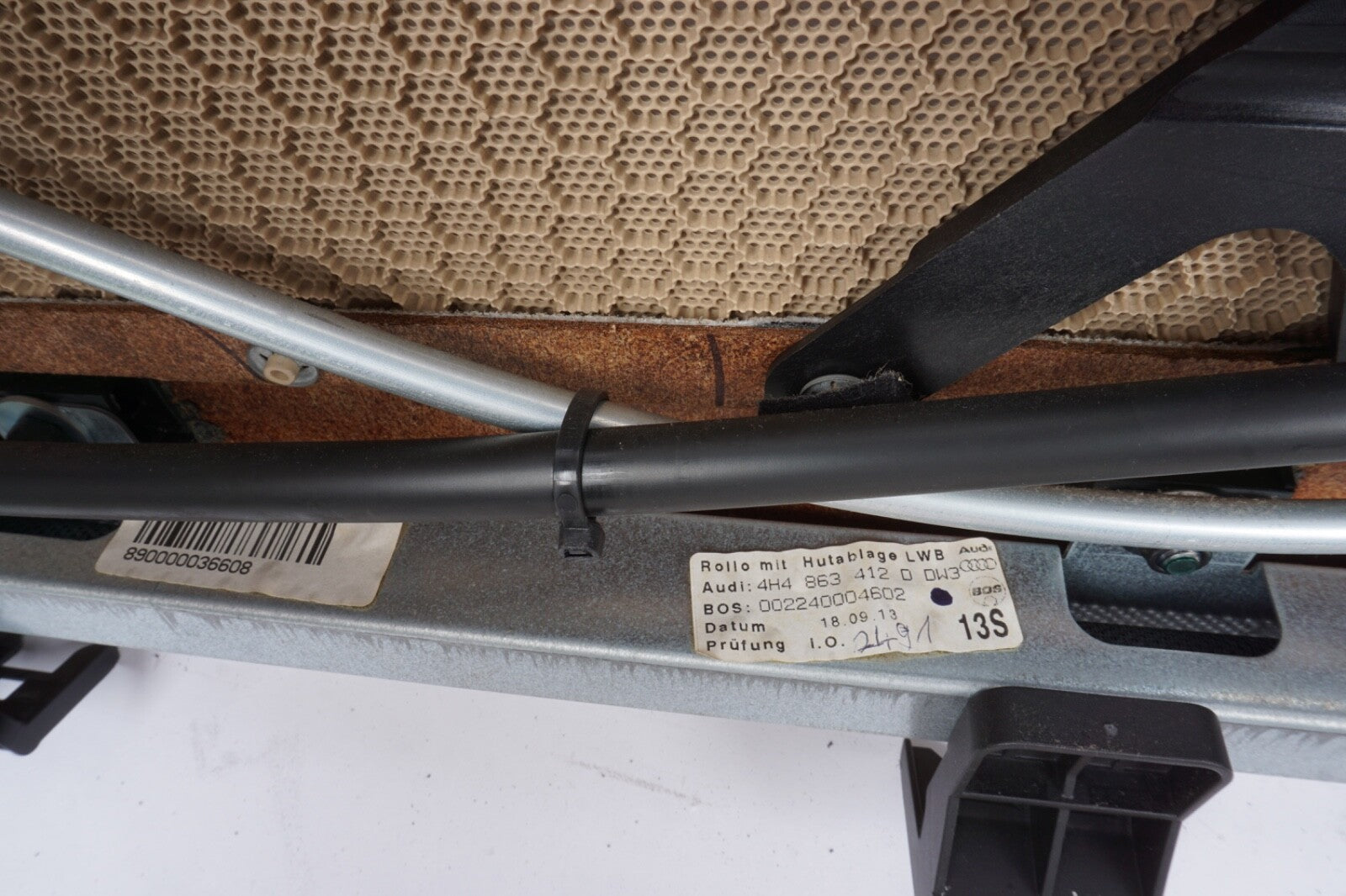 2011-2018 AUDI A8 QUATTRO REAR ELECTRIC SUNSHADE / DECK TRIM PANEL ASSEMBLY OEM