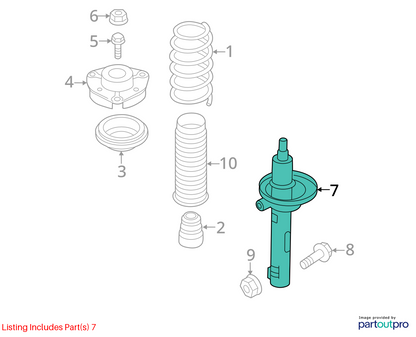 12-22 Volkswagen Passat Front Shock Strut Absorber & Spring Left or Right OEM