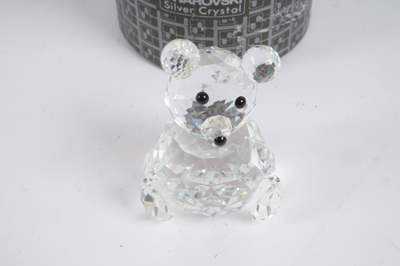 Retired Swarovski Silver Crystal Large Bear A 7637 NR 075 000 with Original Box