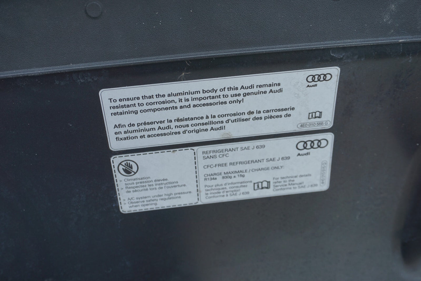 11 - 14 AUDI A8 A8L HOOD BONNET   OEM