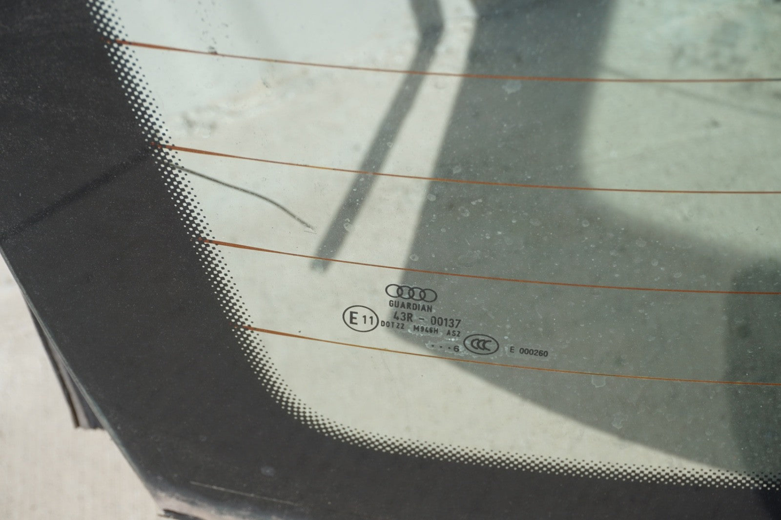 2005 - 2011 Audi A6 S6 C6 Rear Windshield Glass OEM