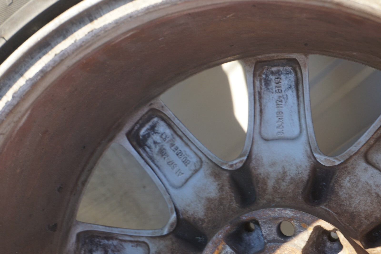 07-09 Mercedes W221 S550 CL500 Alloy Wheel Rim 8.5Jx18 & Tire SET Of 4 OEM