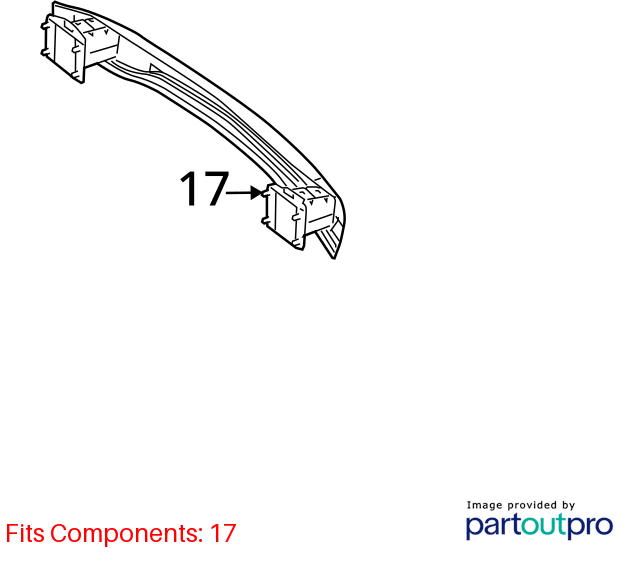 08-11 Mercedes-Benz C300 Rear Bumper Reinforcement Impact Bar Beam  OEM