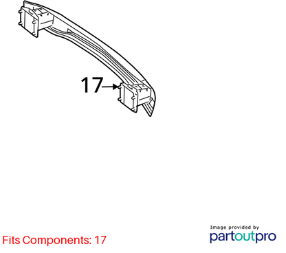 08-11 Mercedes-Benz C300 Rear Bumper Reinforcement Impact Bar Beam  OEM