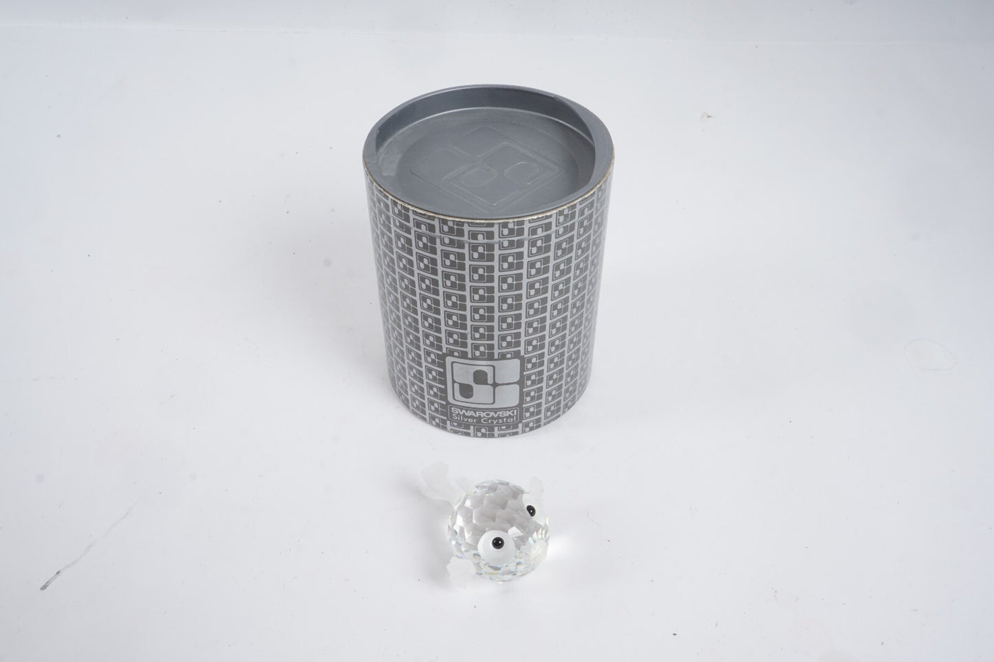 Vintage Swarovski Silver Crystal Blowfish (Art.7644NR041000) Figurine 