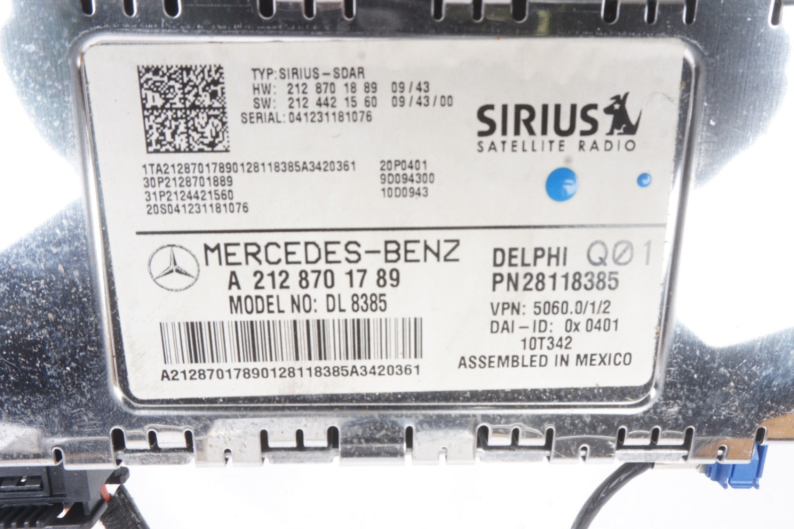2012 - 2014 Mercedes E350 E550 W212 Sirius Satellite Radio Receiver OEM