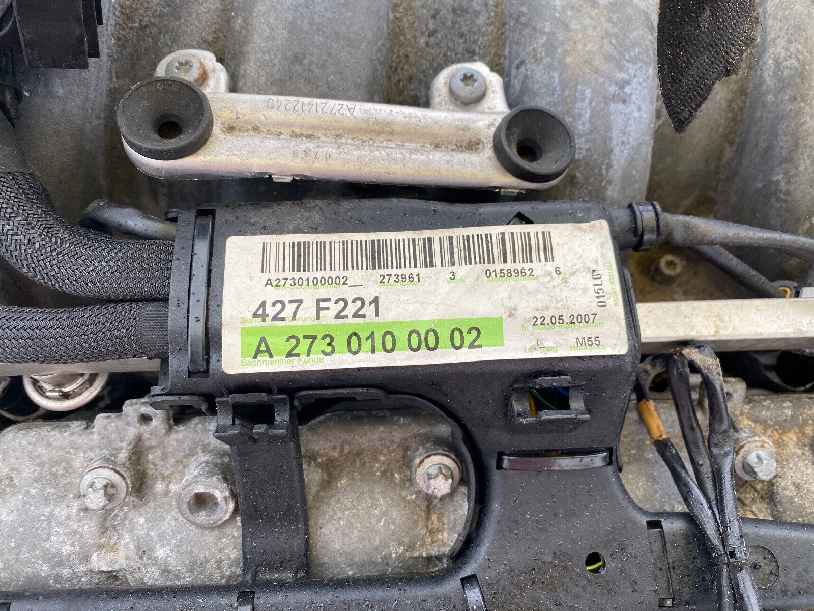 07-11 Mercedes W216 CL550 S550 Engine Motor 5.5L V8 M273 RWD OEM 114k Miles