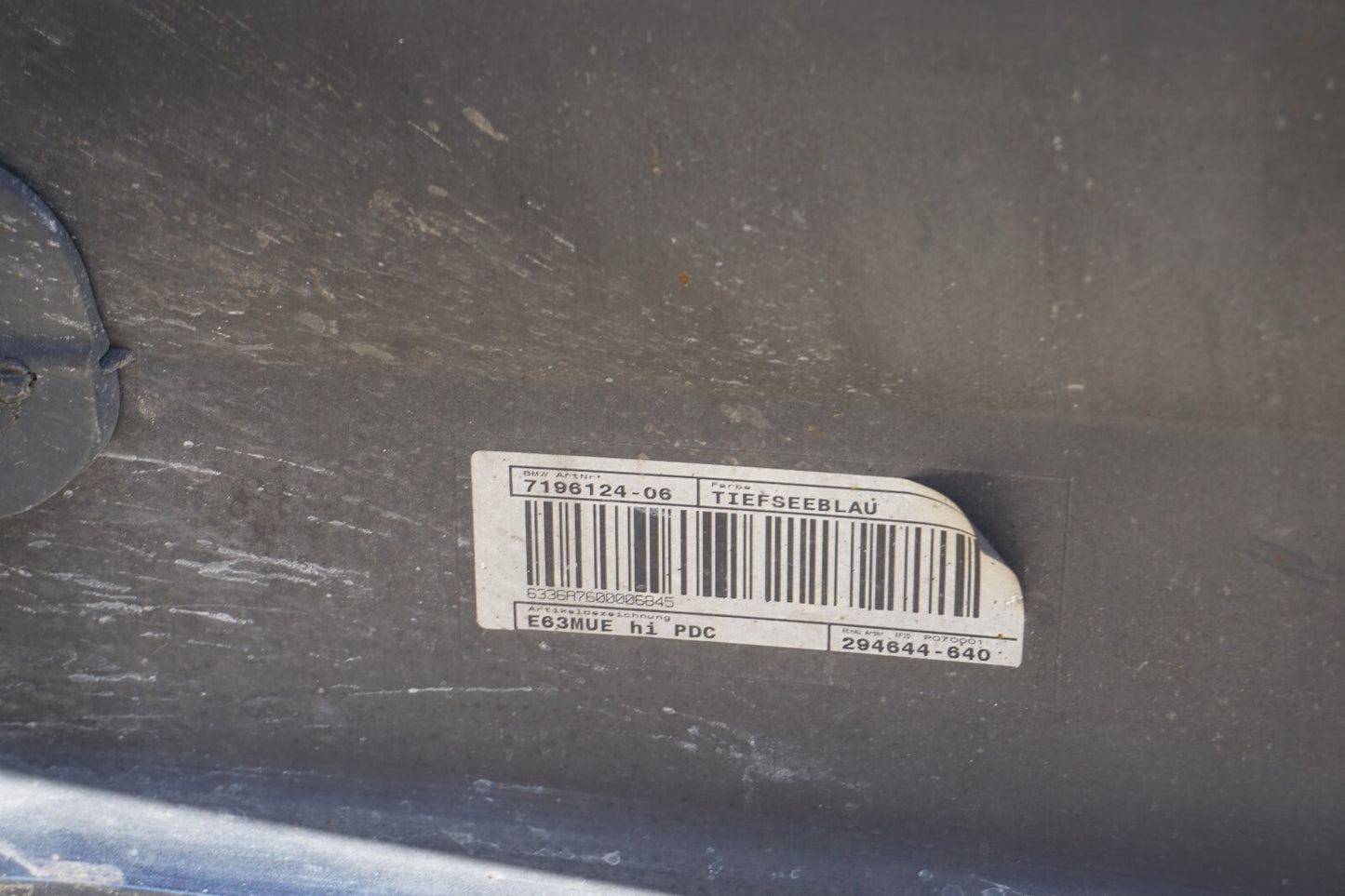 2008 - 2010 BMW E64 650i Rear Bumper Cover OEM