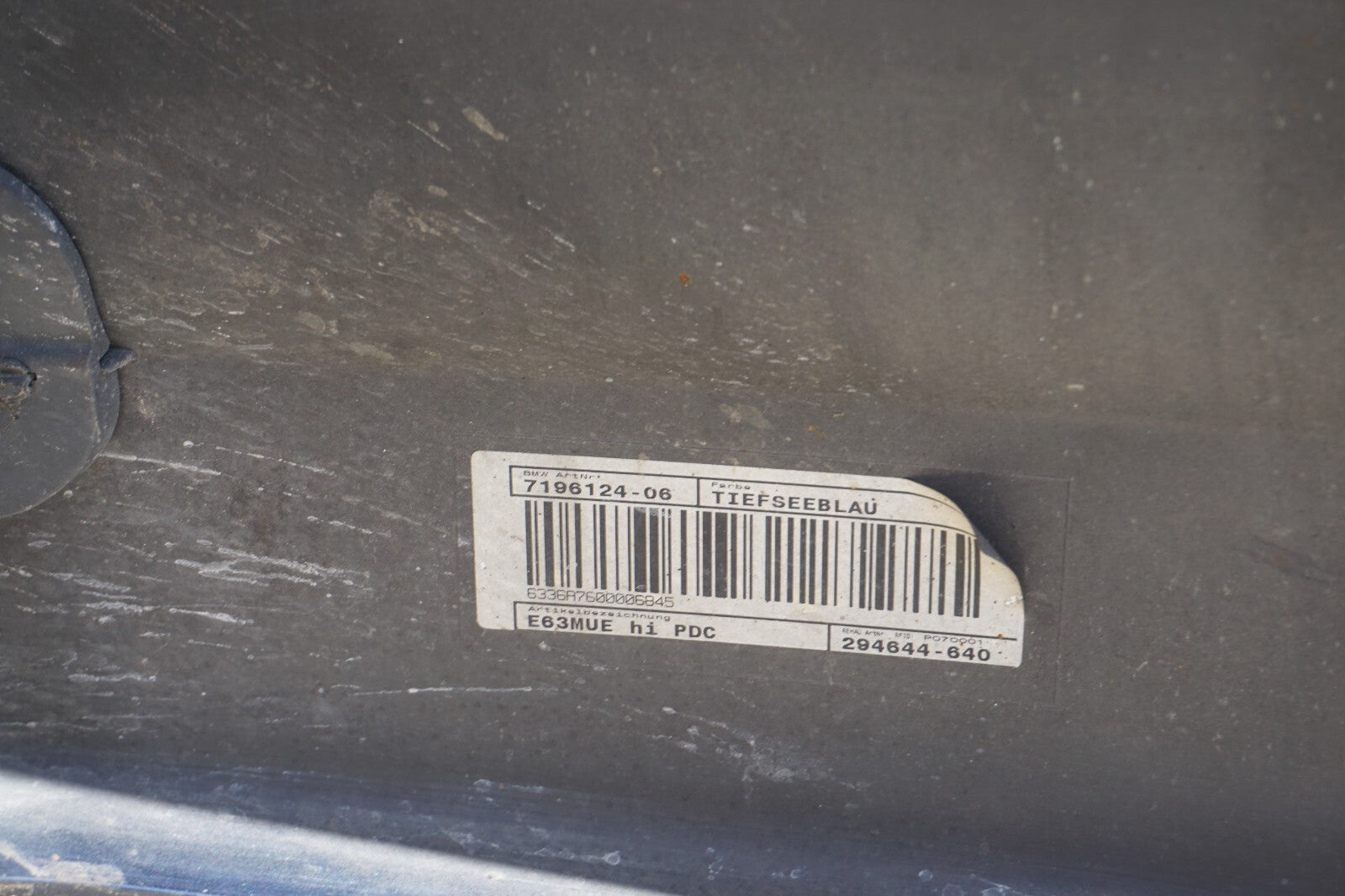 2008 - 2010 BMW E64 650i Rear Bumper Cover OEM