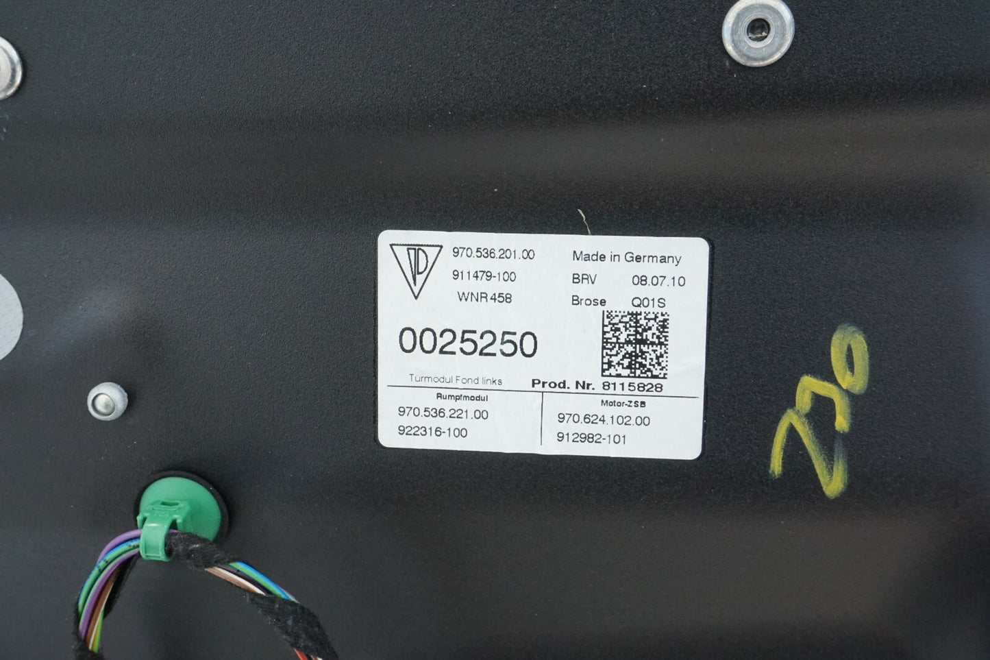 10 - 16 PORSCHE PANAMERA REAR LEFT DRIVER SIDE DOOR SHELL OEM