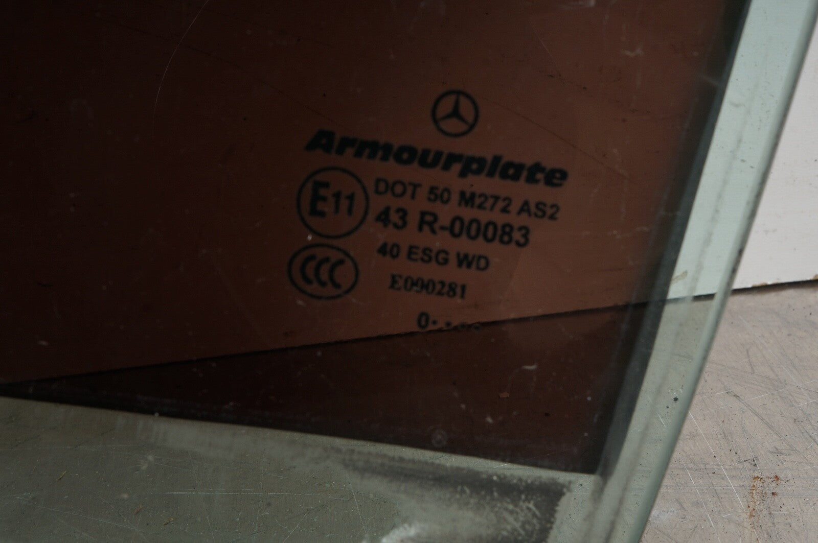08-14 Mercedes C300 C350 W204 Rear Left Driver Side Door Window Glass Oem