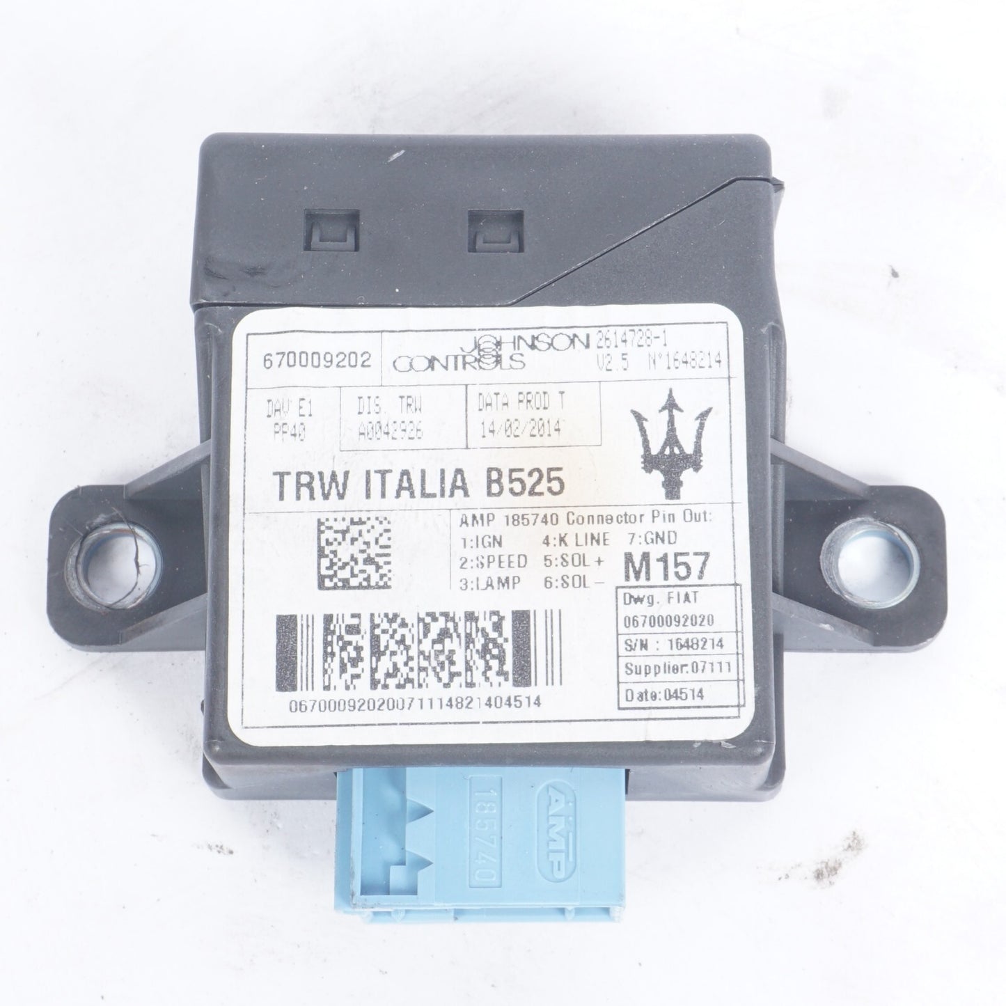 2014-2019 Maserati Ghibli Power Steering Control Module 670009202  OEM