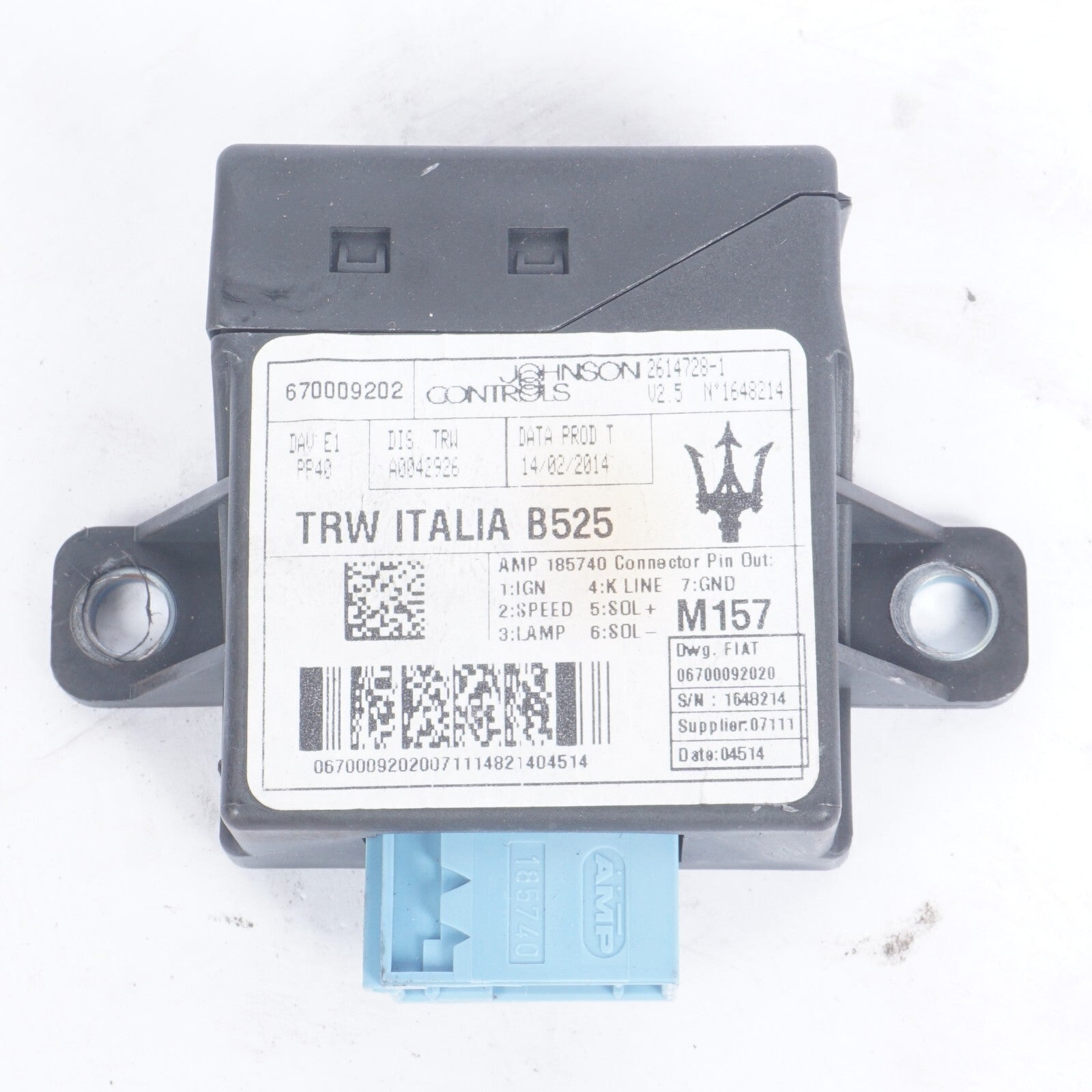 2014-2019 Maserati Ghibli Power Steering Control Module 670009202  OEM