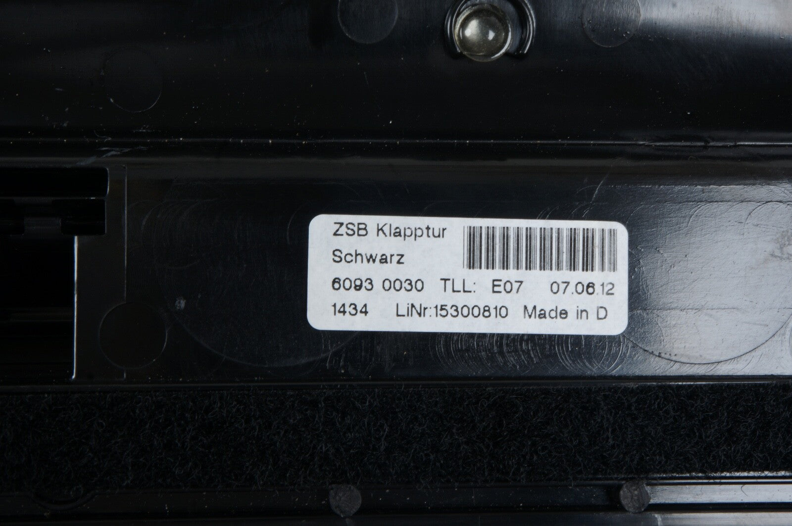 12 2012 BMW 335I OEM TRUNK ACCESS DOOR WITH TRIM 60930030