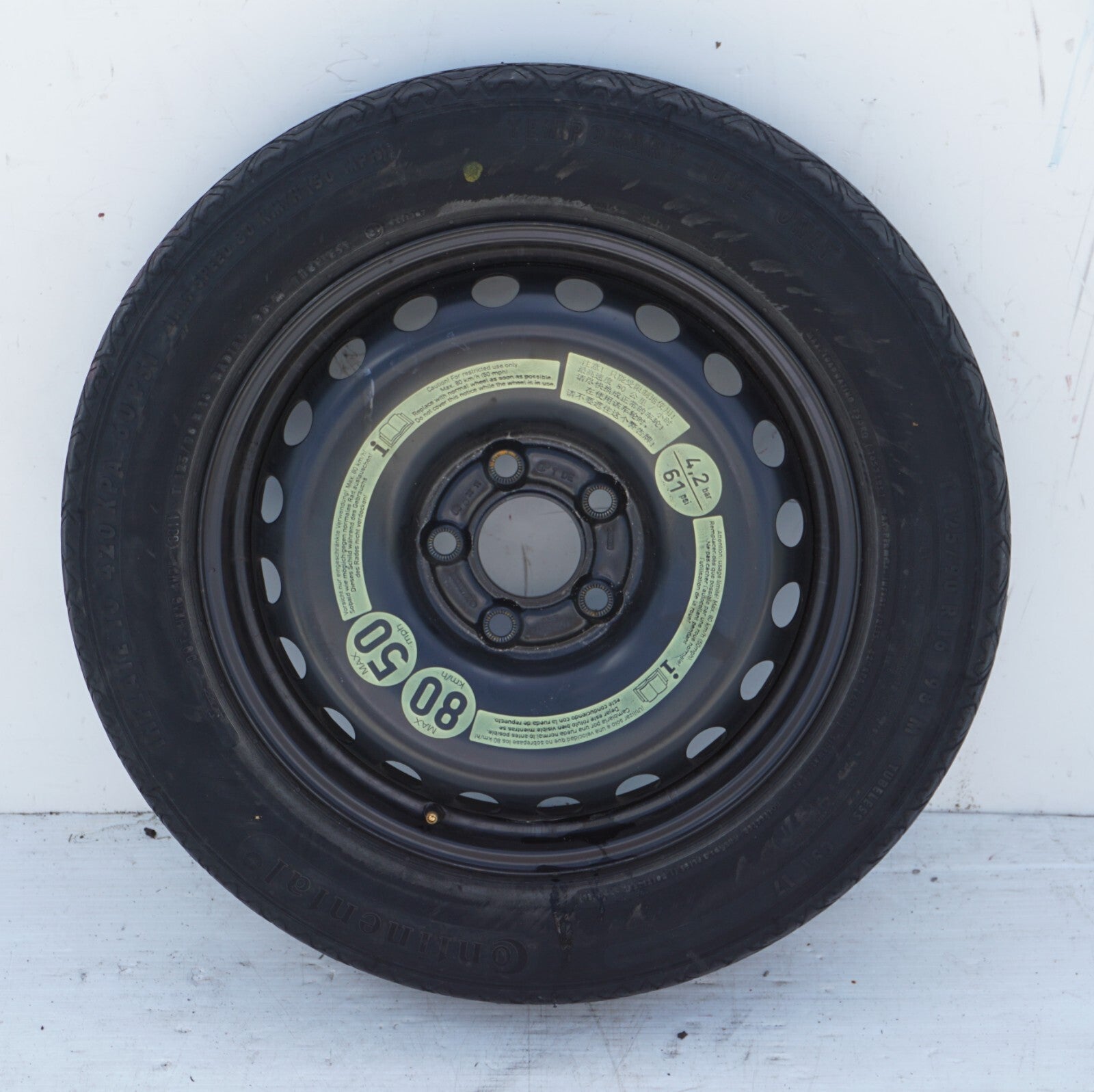 08-14 Mercedes W204 C250 C300 C350 WHEEL SPARE TIRE 16" 2044000302 OEM