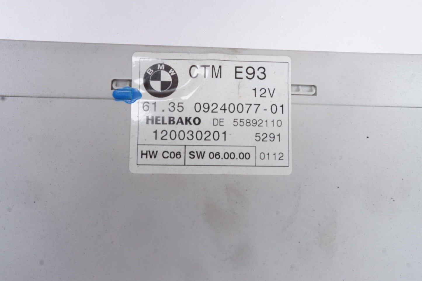07-13 BMW 3 E93 M3 CABRIO CONVERTIBLE FOLDING TOP ROOF CONTROL MODULE OEM