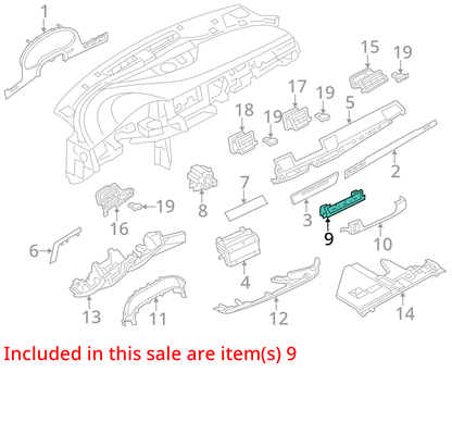 2011 - 2014 AUDI A8 S8 Dash Trim Cover 4H0858381A HEAD UNIT COVER