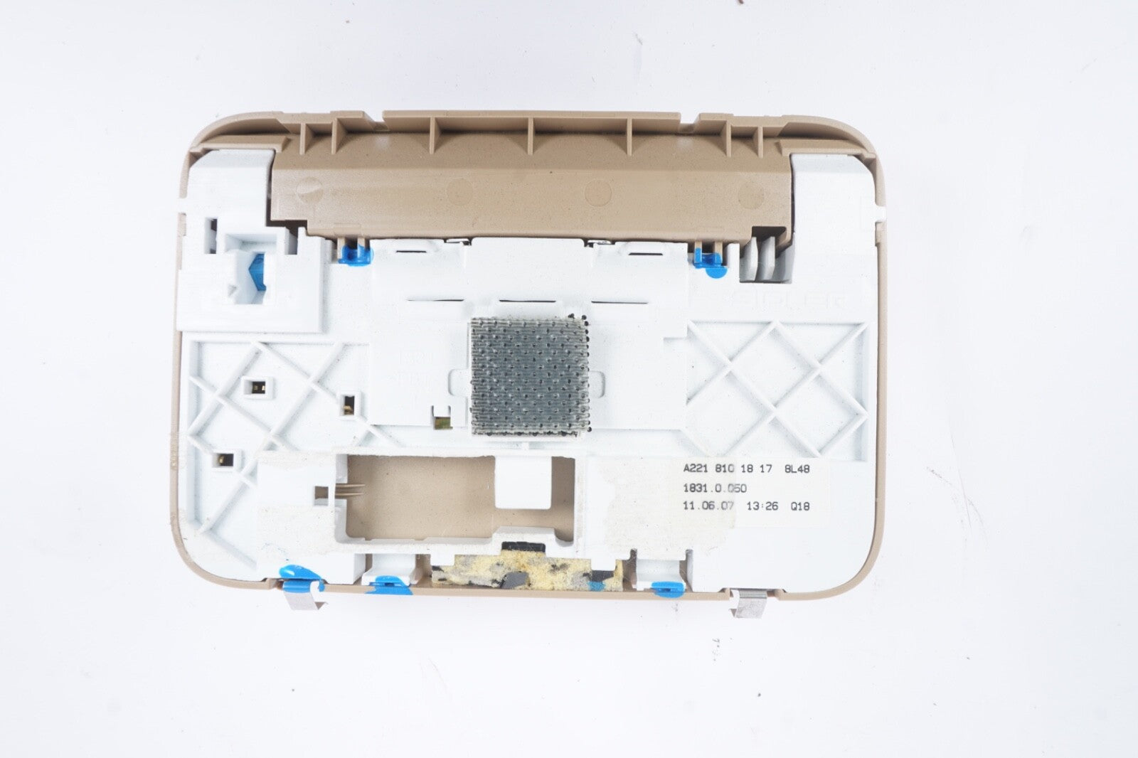 07-13 Mercedes W221 S400 S550 Rear Overhead Vanity Mirror Beige 2218101817 OEM