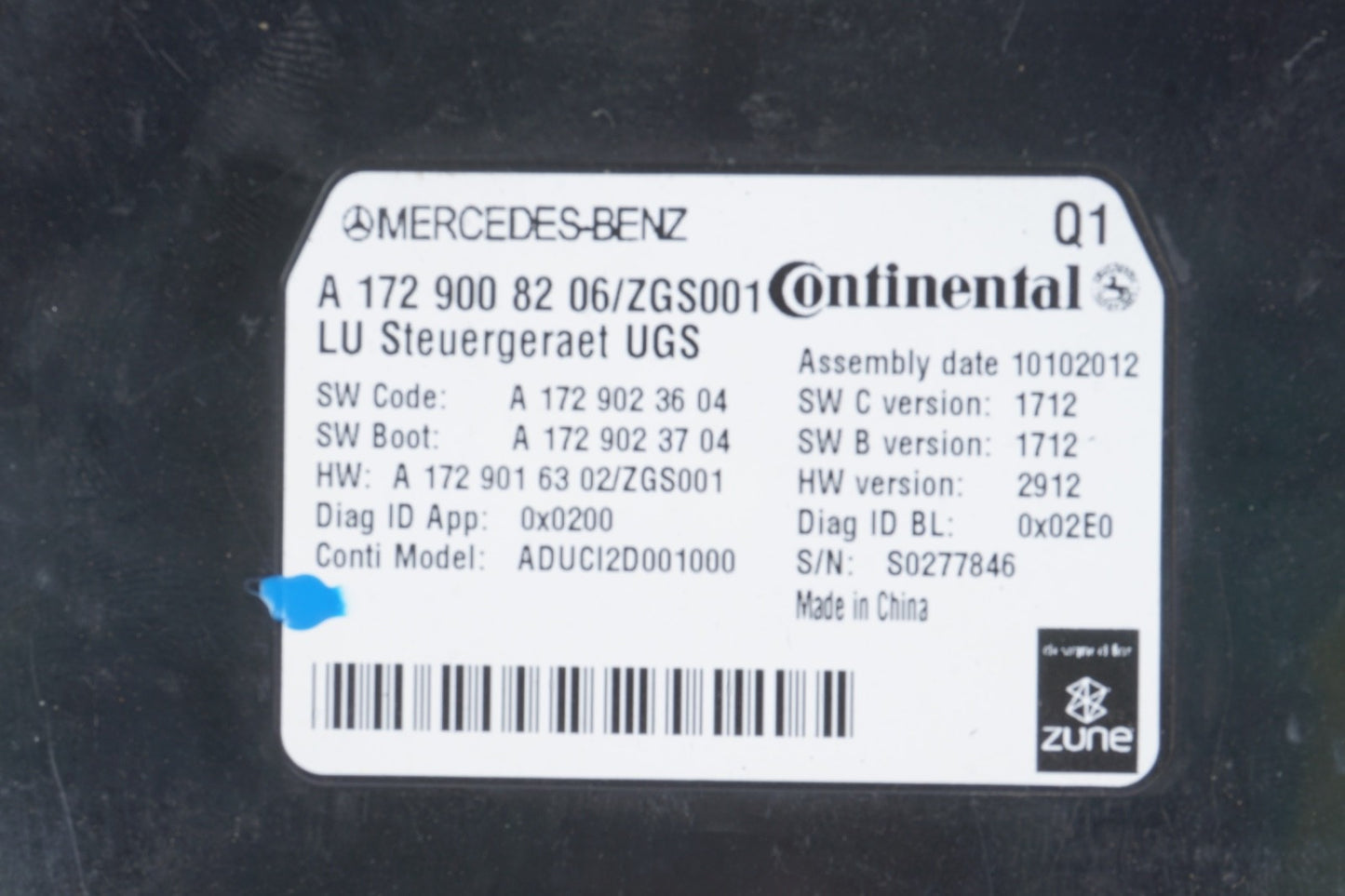 Mercedes W212 E350 C250 GL550 Communication Control Module 1729008206 OEM