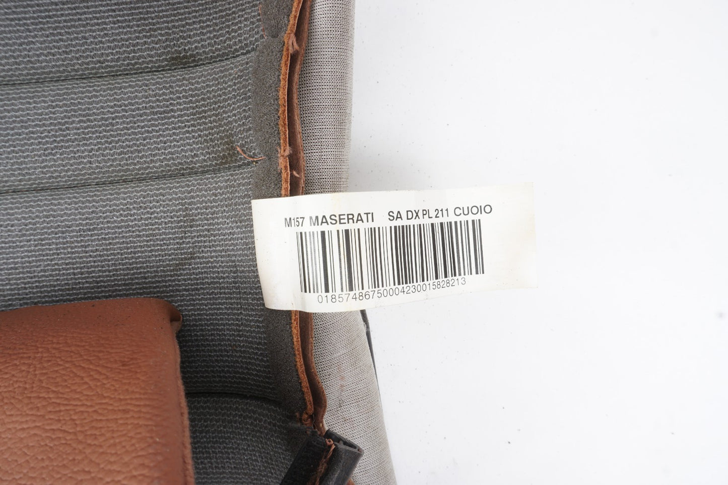 14 - 19 Maserati Ghibli Front Passenger Upper Seat Backrest Cushion Cover OEM