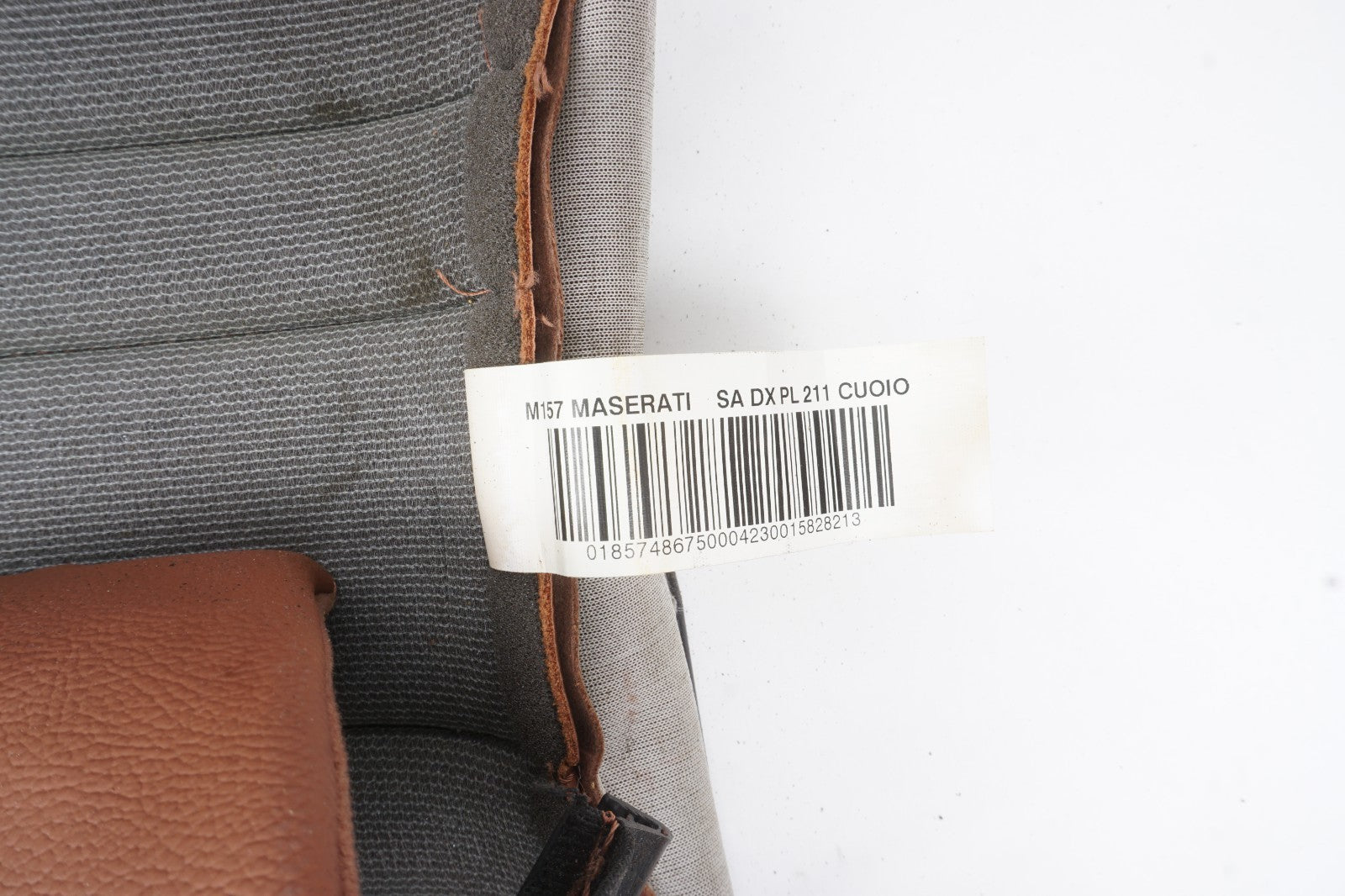 14 - 19 Maserati Ghibli Front Passenger Upper Seat Backrest Cushion Cover OEM