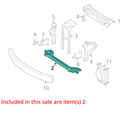 06-11 Mercedes W164 X164 ML350 ML550 Front Lower Radiator Core Support Bracket