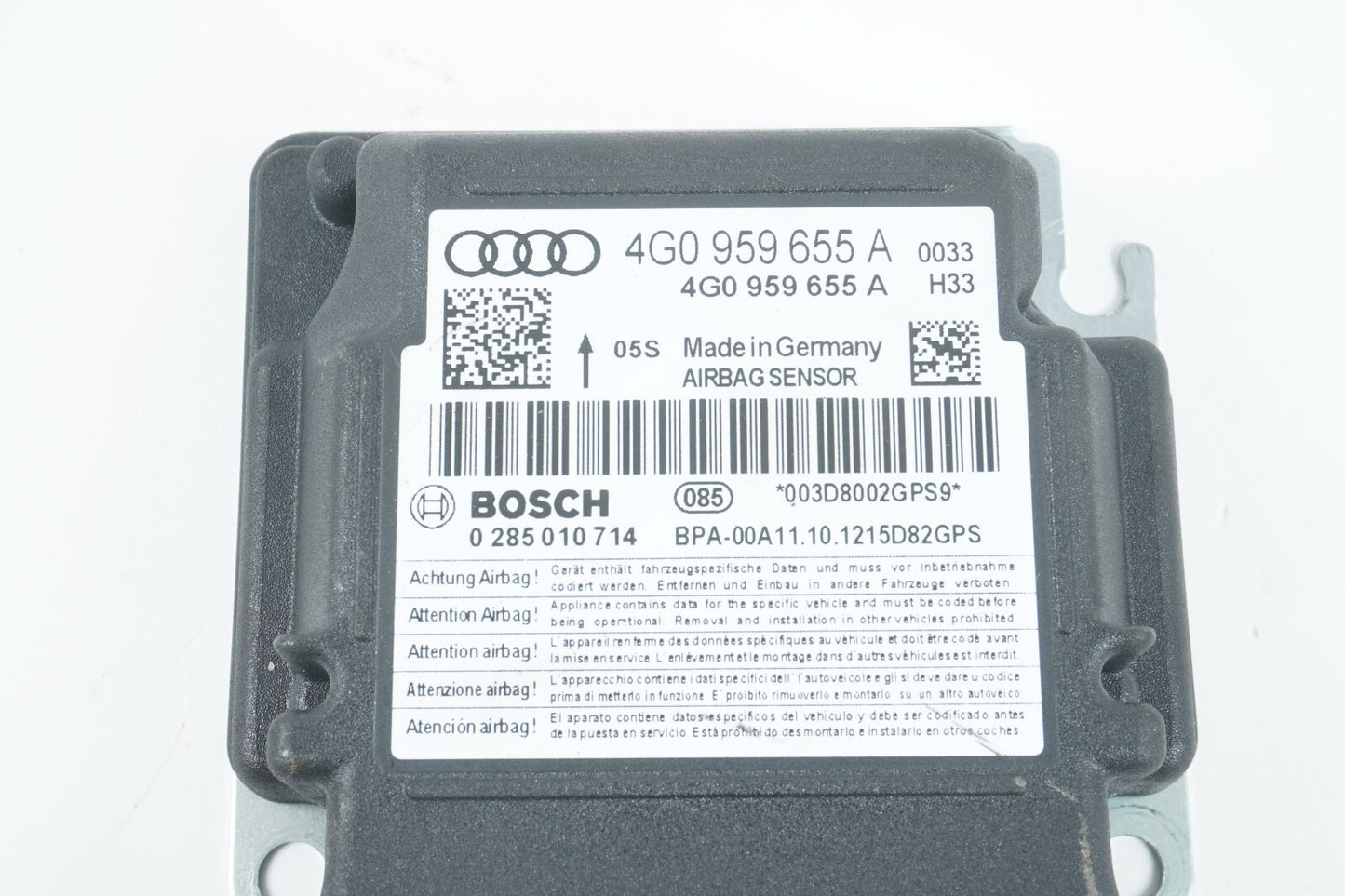 2012 - 2017 AUDI A7 CONTROL MODULE COMPUTER 4G0959655A OEM