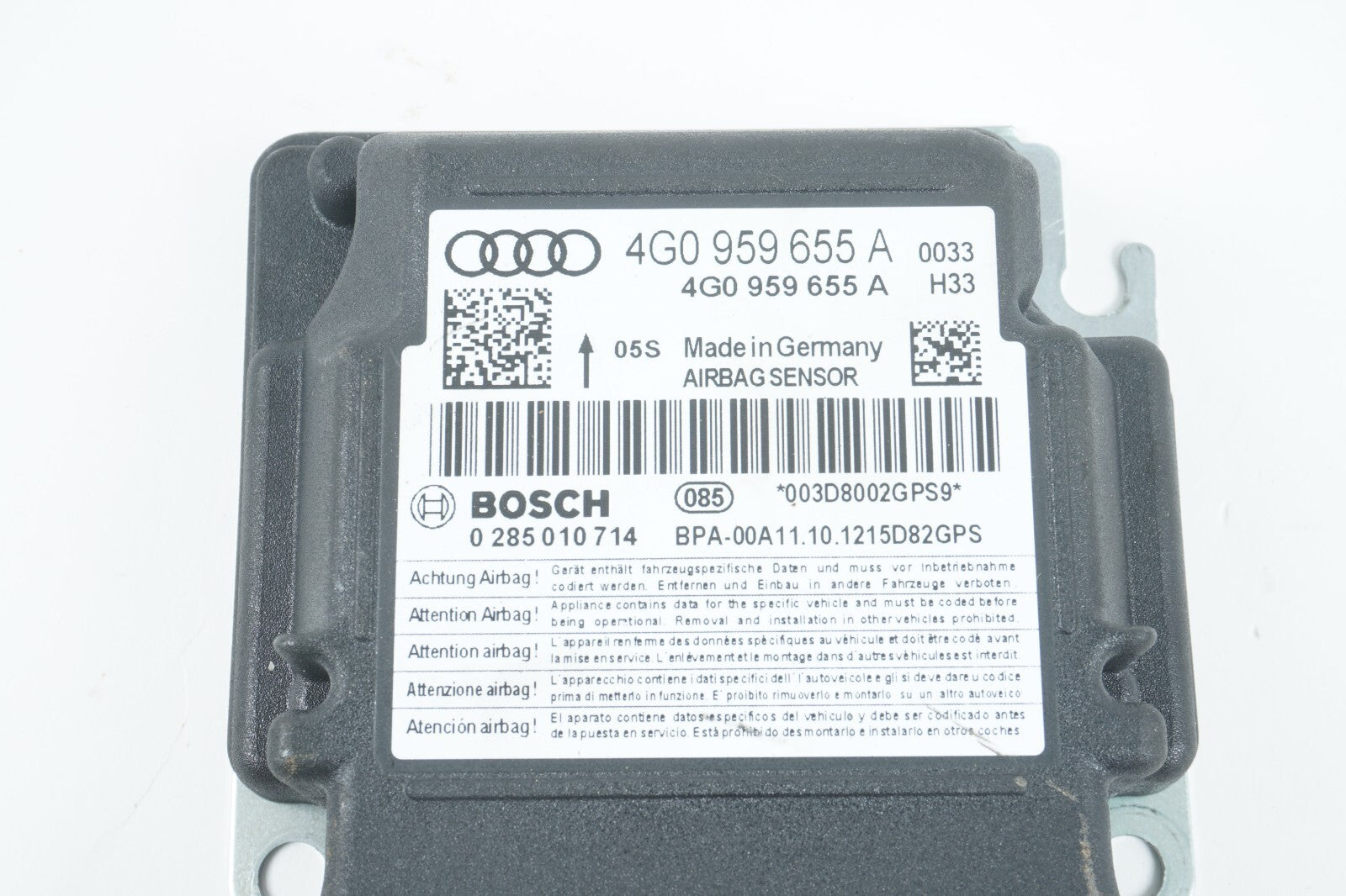2012 - 2017 AUDI A7 CONTROL MODULE COMPUTER 4G0959655A OEM