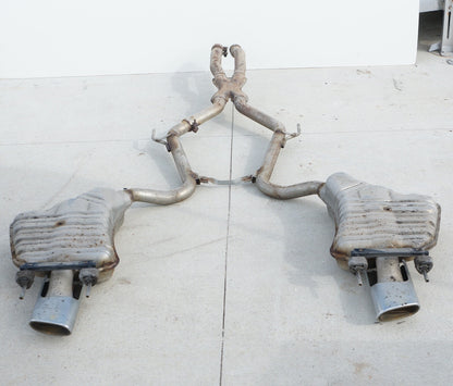 07-10 Mercedes W216 CL550 Left & Right Exhaust Muffler Mufflers Tips OEM
