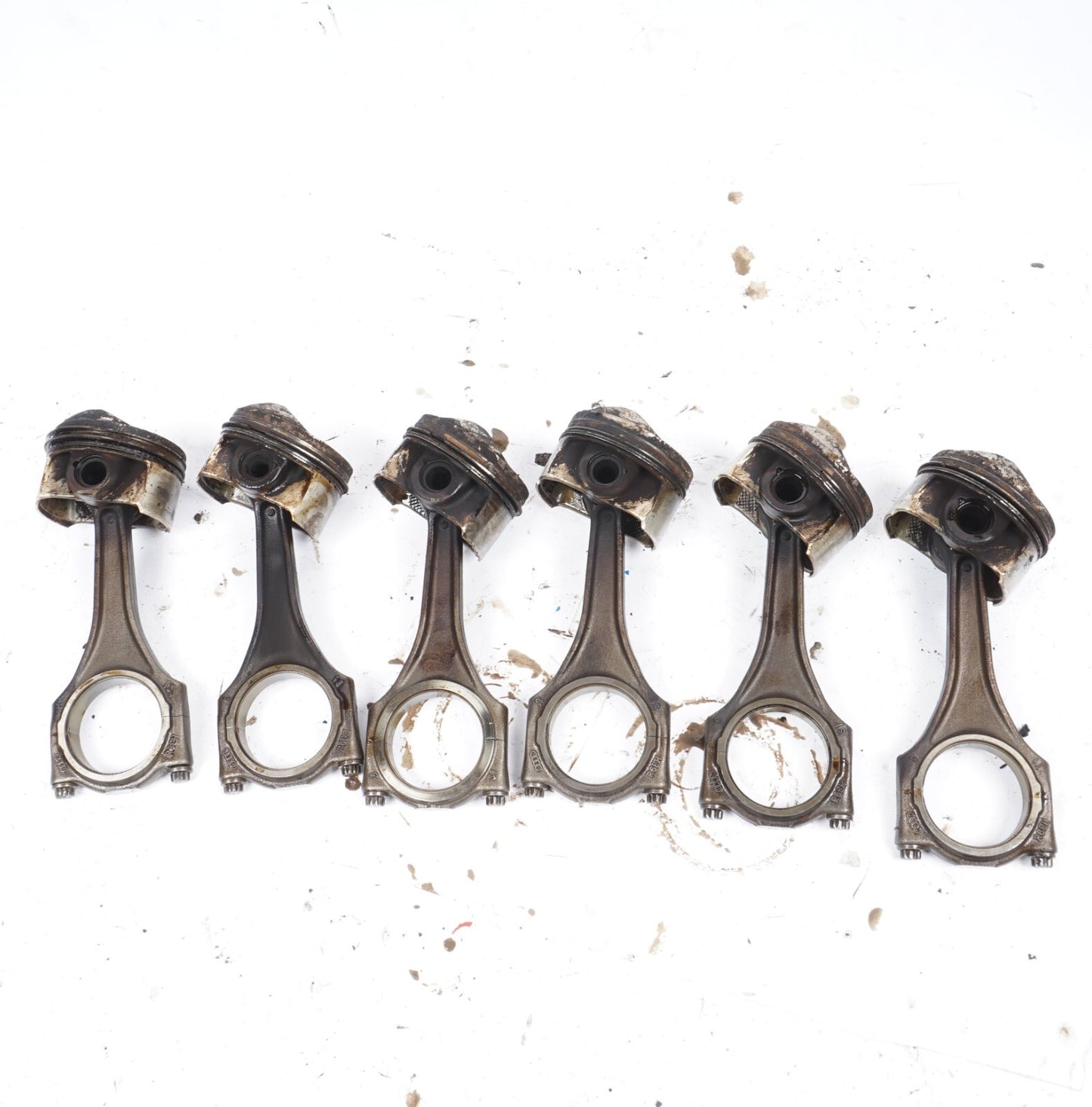 2013 - 2017 Audi A8L A8 3.0L Piston & Connecting Rod Set Of 6 OEM