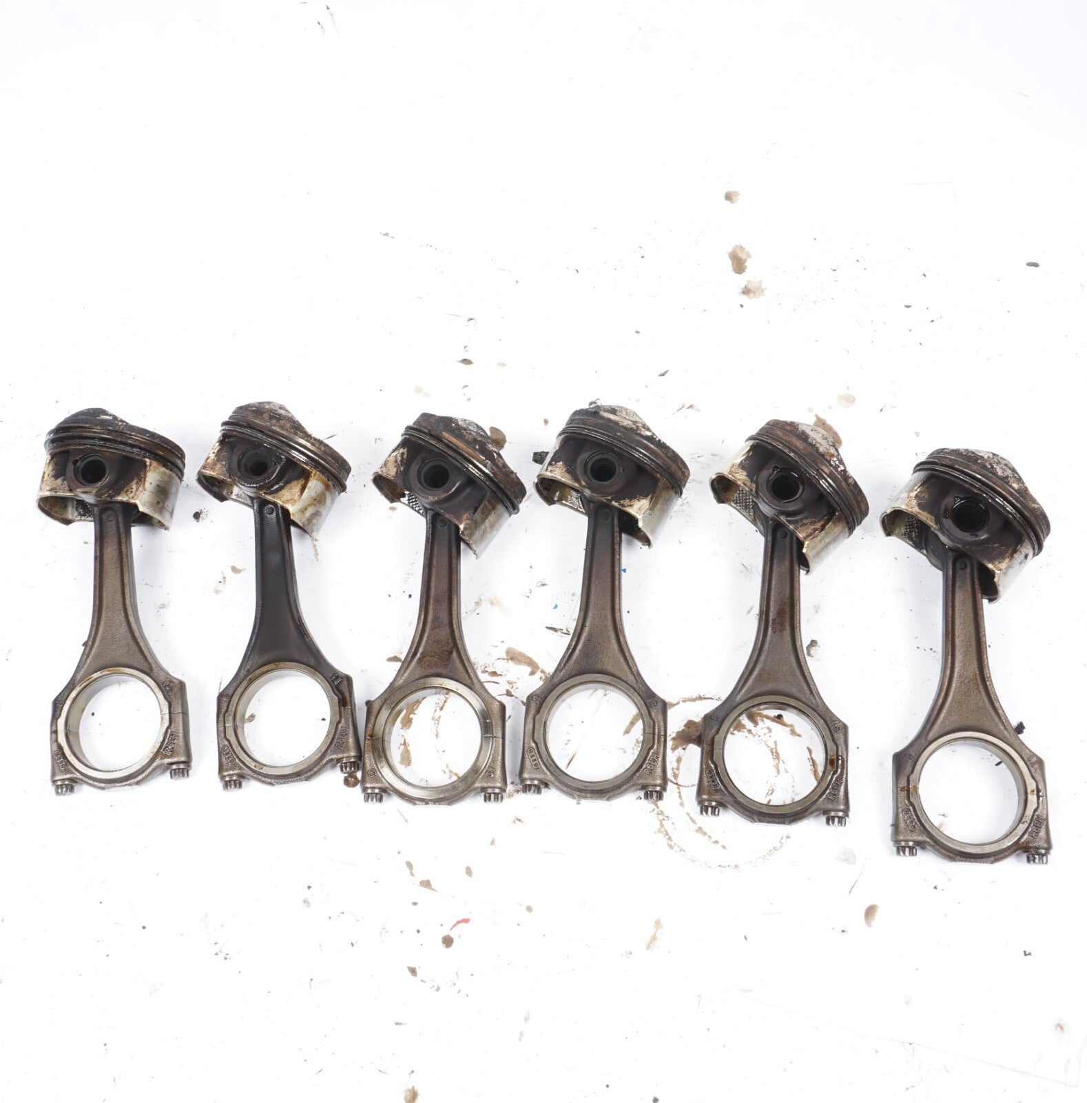 2013 - 2017 Audi A8L A8 3.0L Piston & Connecting Rod Set Of 6 OEM
