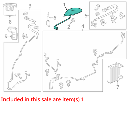 2011 - 2017 HONDA ODYSSEY ROOF ANTENNA OEM