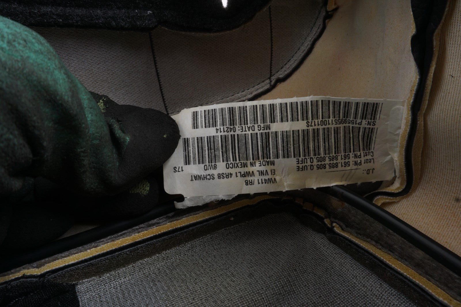 12-15 Volkswagen Passat Rear Left Driver Side Seat Back Backrest Cover OEM