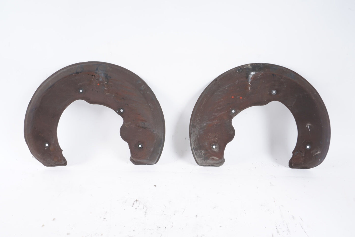 11-17 AUDI A8L A8 3.0L FRONT BRAKE DISK ROTORS LEFT & RIGHT SHIELD SHIELDS   OEM