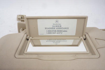 08-14 MERCEDES C250 C300 C350 BEIGE RIGHT SUN VISOR ILLUMINATED 20481046107f59