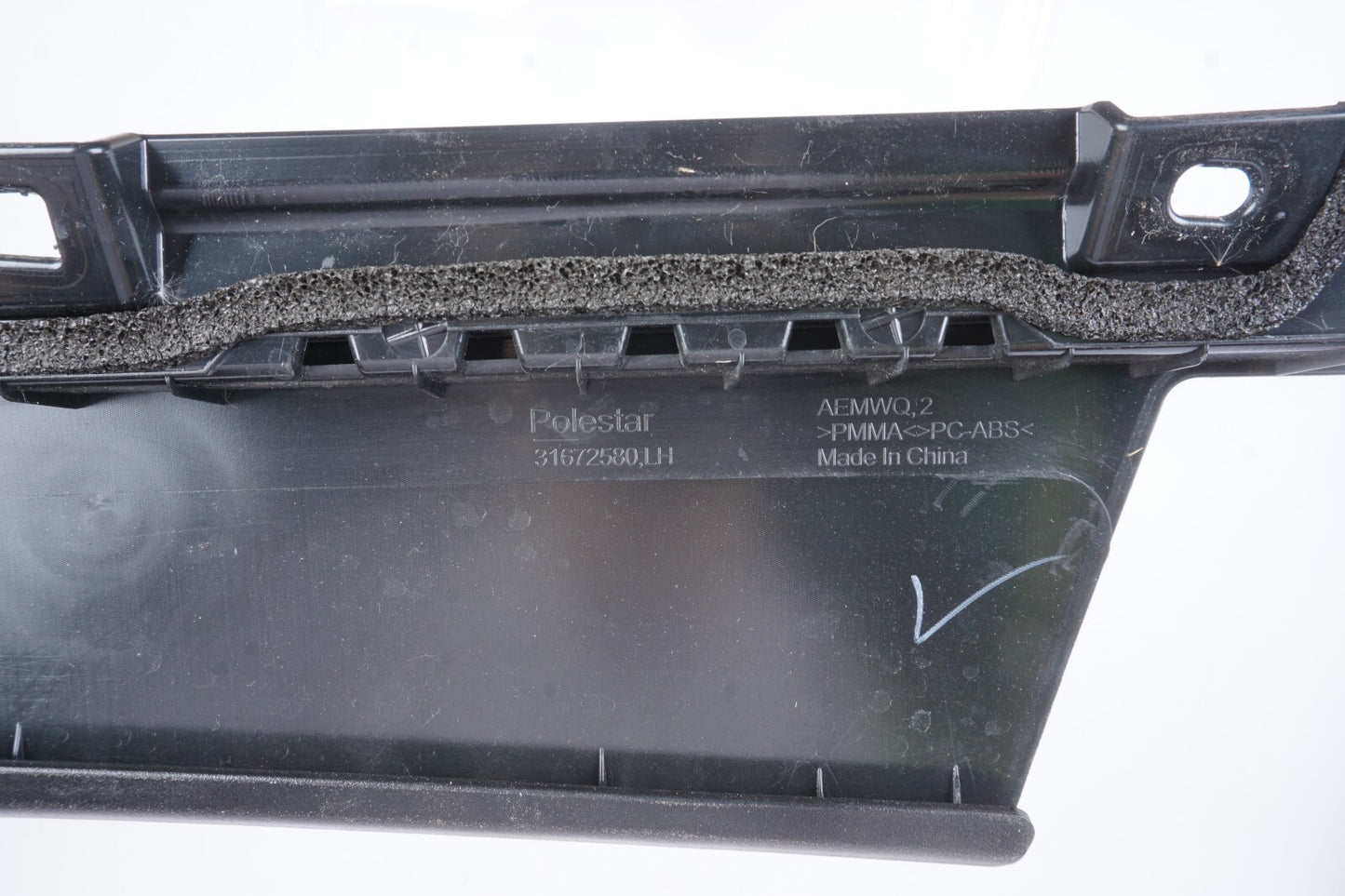 2021 - 2023 Polestar 2 Front Left Door Window B Pillar Applique Molding OEM