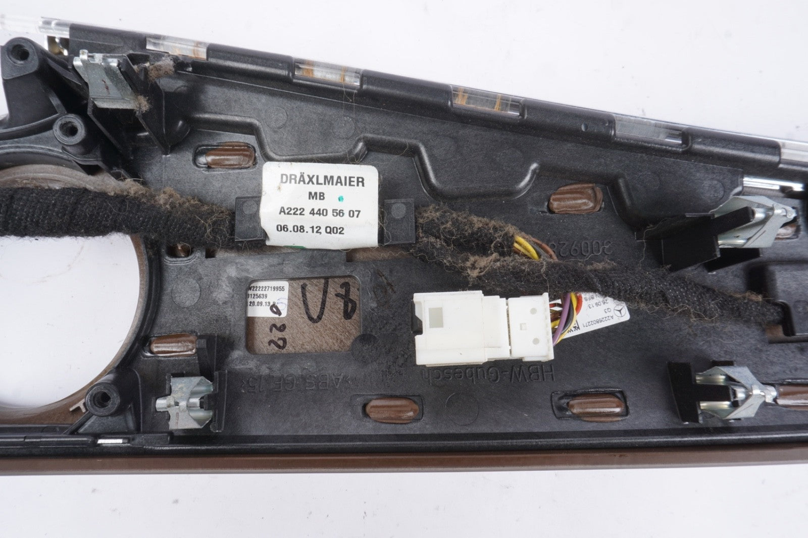 14-20 Mercedes W222 S550 Center Dashboard Dash Trim Molding Wood OEM