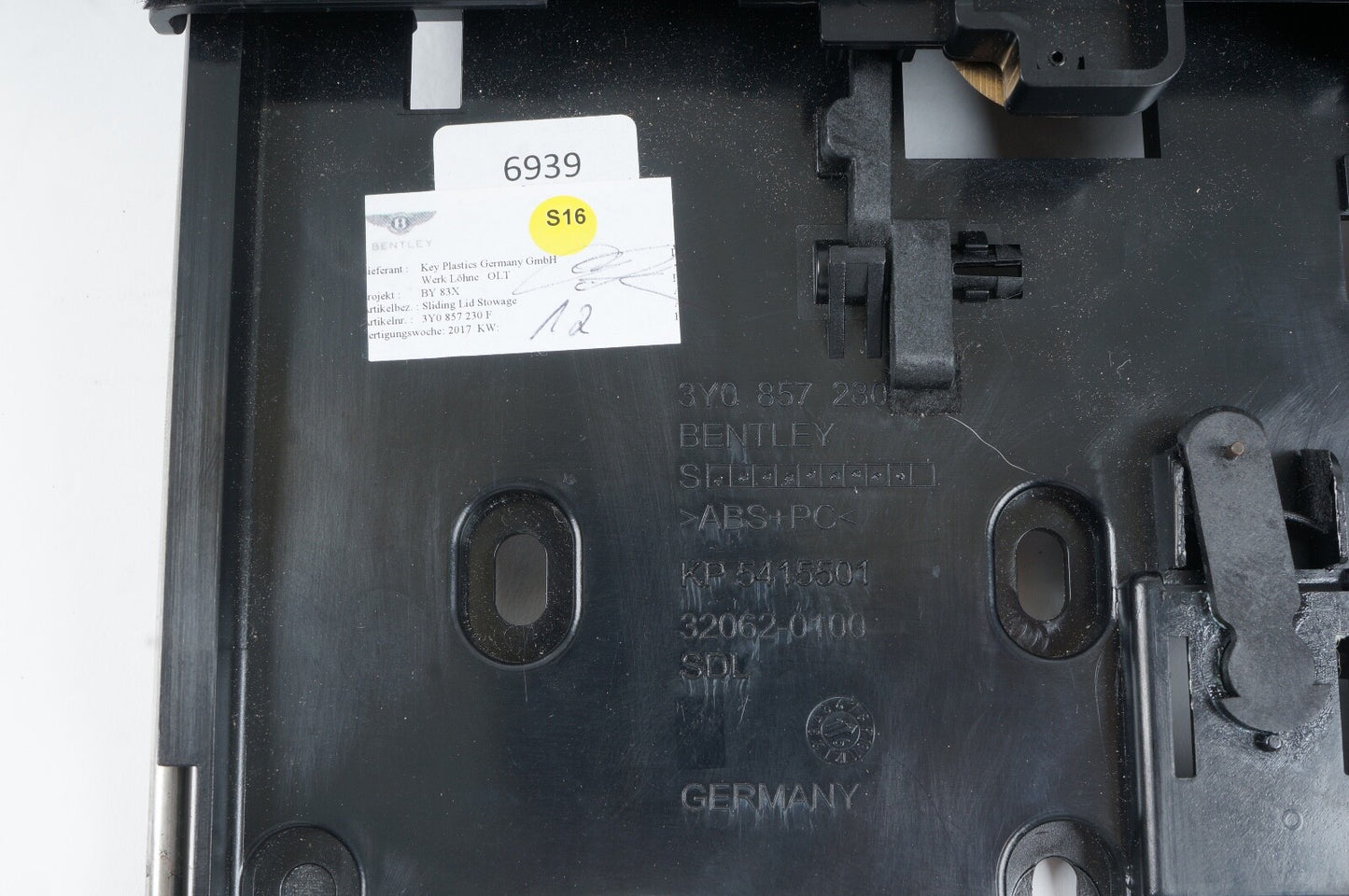 2010 - 2020 Bentley Mulsanne Center Console Storage Compartment Sliding Tray