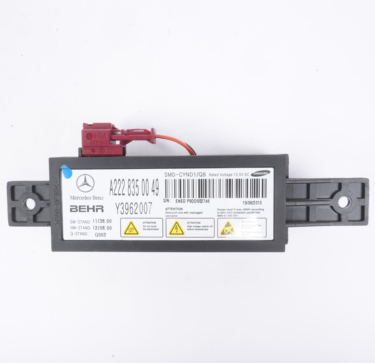 2014 - 2017 MERCEDES S550 W222 AIR CONDITIONING CONTROL MODULE OEM A2228350049