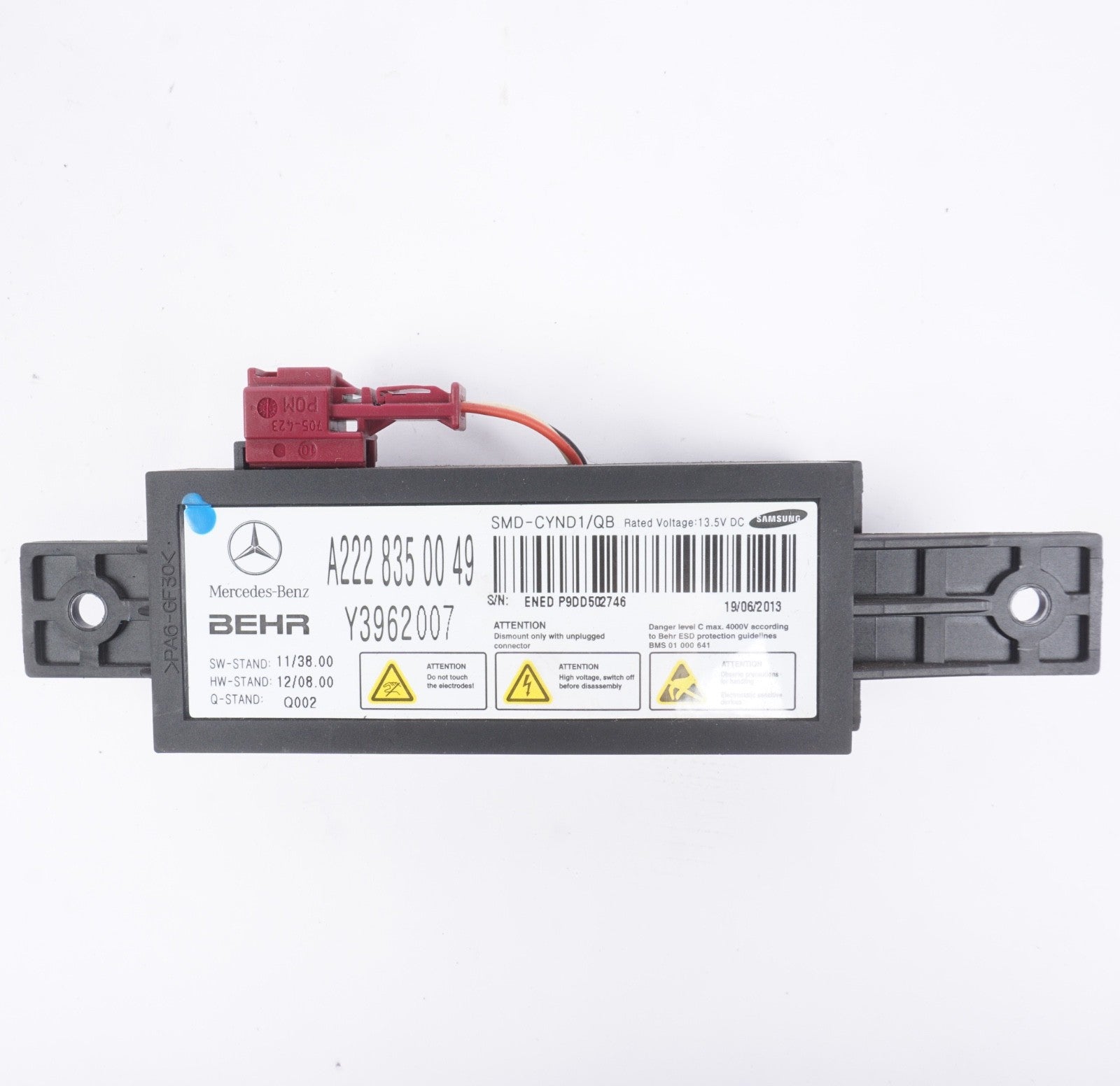 2014 - 2017 MERCEDES S550 W222 AIR CONDITIONING CONTROL MODULE OEM A2228350049