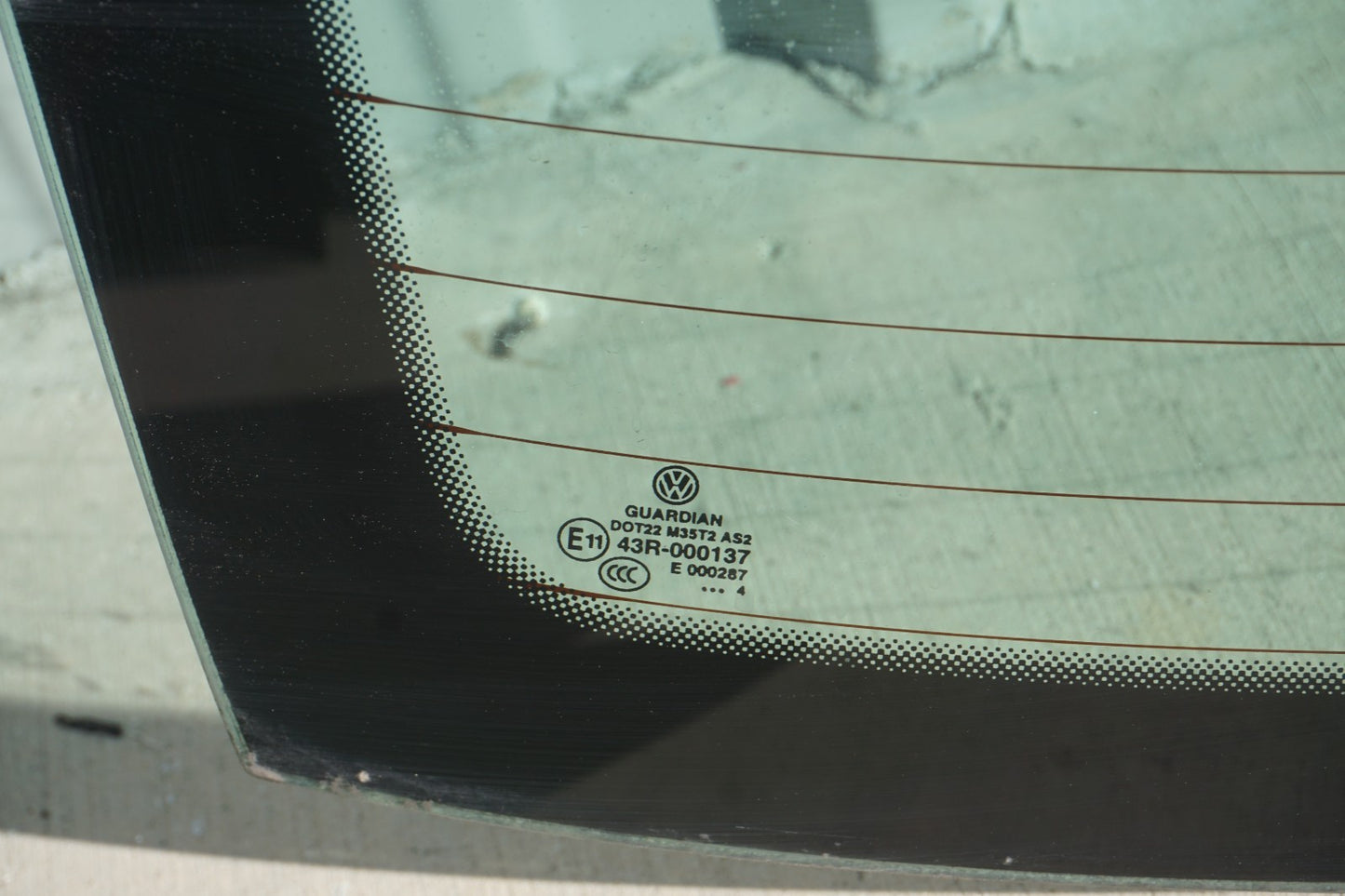 2014-2017 Volkswagen Passat Rear Back Windshield Window Glass OEM