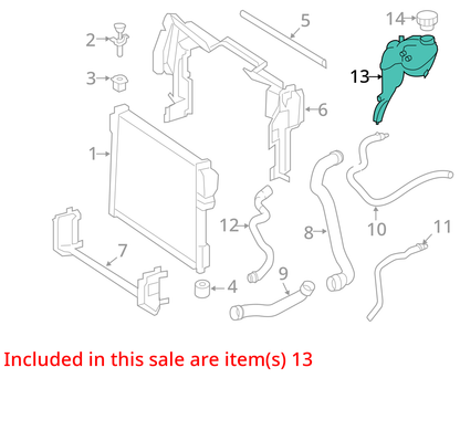 2012 - 2013 Mercedes S550 Engine Coolant Reservoir OEM 2215000349 