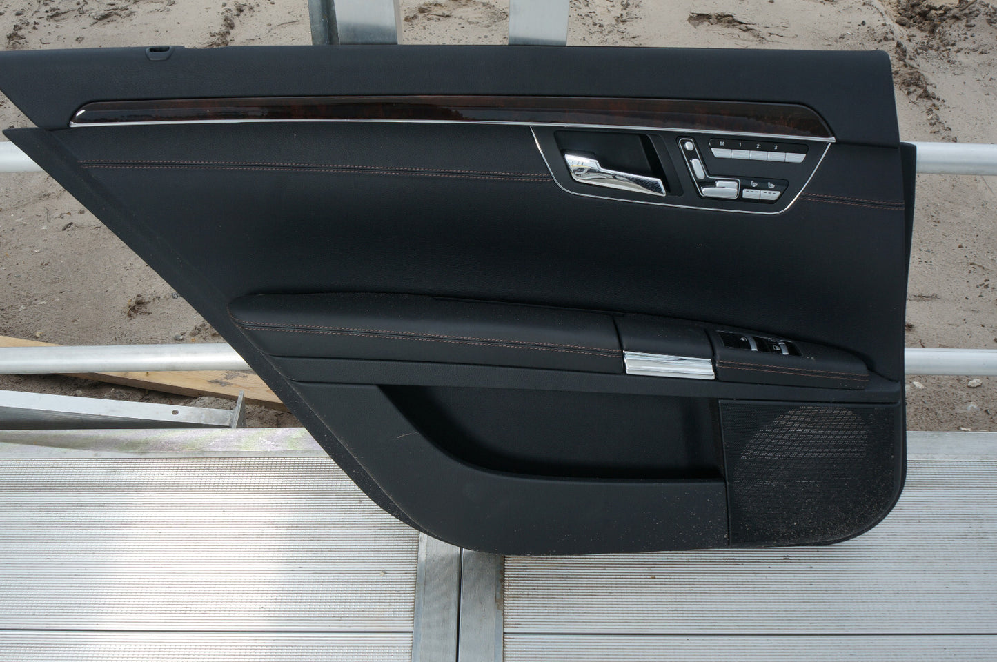10-13 MERCEDES W221 S550 REAR LEFT DRIVER SIDE DOOR PANEL TRIM OEM