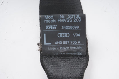 11-17 AUDI A8 A8L FRONT LEFT DRIVER SEAT BELT RETRACTOR OEM